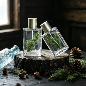 Artisan Premium Glass Modern Square Matte Perfume Spray Bottles (50ml 100ml) Refillable Metal Mist Sprayer Packaging