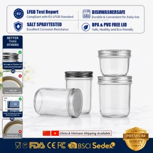 Audit Ready Glass Canning Jars with BPA PVC Free Lids for EU US Food Brands and Retail Chains