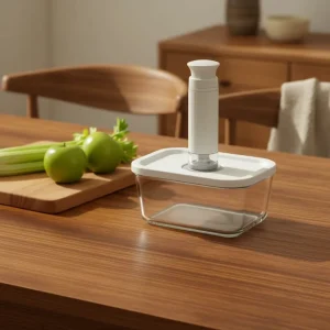 Authentic Glass Food Vacuum Battery Pump ABS Silicone Portable Home Handheld Vacuum Sealer Dishwasher Safe Leak Proof