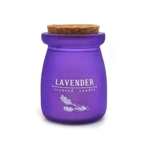 B01M Aromatic Candles Scented Candle in Pudding Glass Jar with Cork Lid for Home Decor or Gifts
