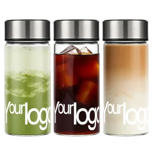 BPA-Free 500ml Shaker Bottle with Metal Lid for Milk, Juice, Beverage and Protein Drinks