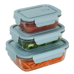 BPA-Free Airtight Glass Meal Prep Food Container for Kitchen