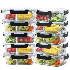 BPA-Free Borosilicate Glass Storage Container Set with Lids