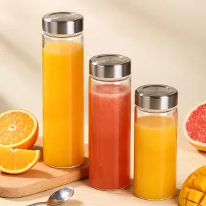 BPA-Free Eco-Friendly Custom Clear Borosilicate Glass Sport Water Bottle