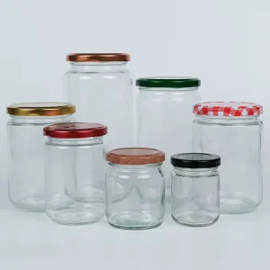 BPA-Free Heat-Resistant Glass Canning Jars with Twist-Off Lid for Honey, Jam and Sauce, 100ml 150ml 195ml 240ml 350ml 450ml 500ml 720ml