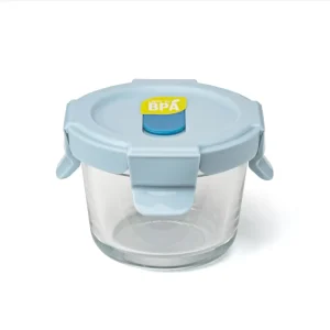 BPA-Free High-Borosilicate Glass Food Container with Colorful Lid, Leakproof and Airtight