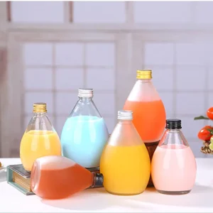 Ball Shape Clear Glass Bottles 100ml 280ml 350ml 500ml 16oz for Cold Coffee Beverage Juice and Kombucha