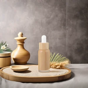 Bamboo Shell Glass Dropper Bottle for Essential Oil Perfume Empty Packaging Bottle