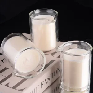 Beaker-Style Pouring Massage Candle Borosilicate Glass Jar