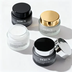Best Selling 5g10g30g1Oz100g Luxury Round Bottle 10ml Cream Glass Bottle Easy Glass Bottles with Box Glass Bottle for Face Cream