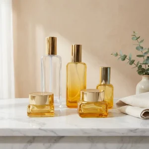 Best Selling Quality Minimalist Glass Bottle for Facial Cleanser Beauty Skincare Packaging