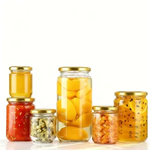 Best selling Wide Mouth Glass Food Storage Jars Empty Glass Bottle Honey Jam Pickle Jar Refillable Mason Jar With Lid Kitchen