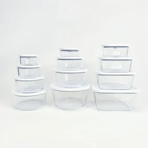 Bestfood Microwave Safe Minimalist Glass Vacuum Sealed Food Grade Kitchen Storage Box for Refrigerator and Fruit Preservation