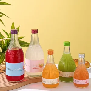 Beverage Glass Bottles 100ml 200ml 250ml 350ml 500ml 750ml Fruit Wine Juice Screw Cap Empty Bottles