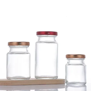 Bird Nest Glass Jar 100ml 150ml Round Jam Jar Honey Glass Preserves Food Storage Cylinder Bird Nest Bottle