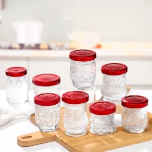 Bird’s Nest Honey Pickle Jar, Customized Round Glass Storage Container with Tinplate Lid