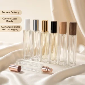 Bitter Gourd-Shaped Refillable Glass Perfume Bottle with Spray 10ml C008