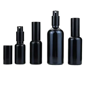 Black 100ml Glass Bottle for Essential Oils 30ml Cosmetic Essence Sub Bottle 50ml Perfume Glass Spray Bottle