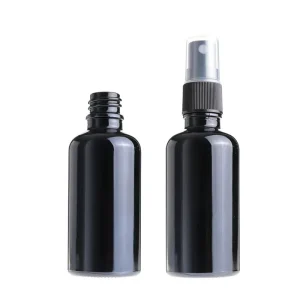Black Glass Spray Bottles 5ml 10ml 15ml 20ml 30ml 50ml 100ml with Fine Mist Sprayer