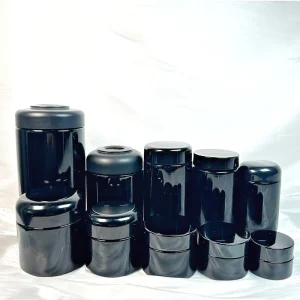 Black UV Glass Concentrate Jar 5ml 10ml 30ml 50ml 70ml 100ml 150ml 200ml 250ml 500ml 1000ml Violet Glass Jar with Lids