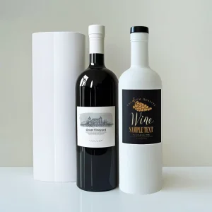 Black and White 375ml 500ml 750ml Empty Glass Bottle for Olive Oil, Liquor, Wine, Whisky, Tequila, Gin, and Vodka
