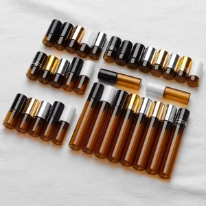 Blue Amber Leak-Proof Roller Perfume Glass Bottle with Pump Sprayer