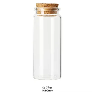 Borosilicate Food-Grade Glass Storage Jar with Moisture-Proof Cork Lid