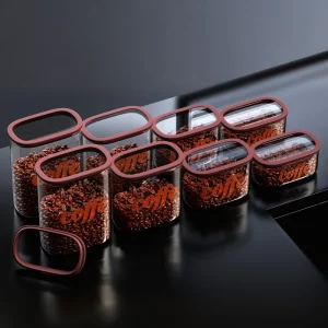 Borosilicate Glass Airtight Jar Large Capacity Keeps Food Fresh and Moisture free Ideal for Grains Nuts and Coffee Beans