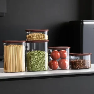 Borosilicate Glass Coffee Jars and Kitchen Storage Containers, Factory Direct