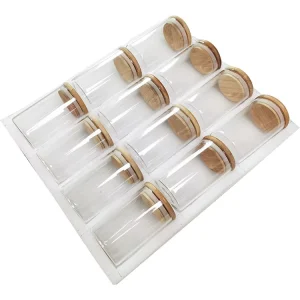 Borosilicate Glass Food Storage Jar Set with Bamboo Lid