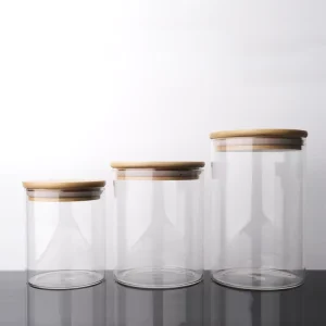 Borosilicate Glass Food Storage Jar with Lid, Food Grade, BSCI FDA, Jam Honey Kitchen Jar