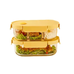 Borosilicate Glass Food Storage Lunch Box with Lid and Bag, Oven Safe and Airtight
