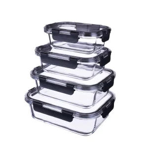 Borosilicate Glass Food Storage and Container Microwave Safe Meal Prep Containers