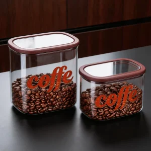Borosilicate Glass Jar with Airtight Moisture-Proof Lid for Pantry Dry Goods