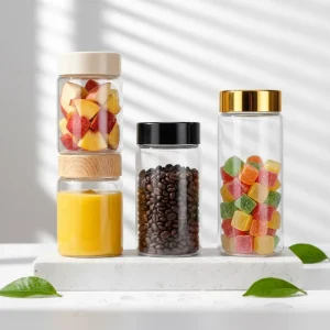 Borosilicate Glass Kitchen Storage Jar, 200ml 280ml 360ml