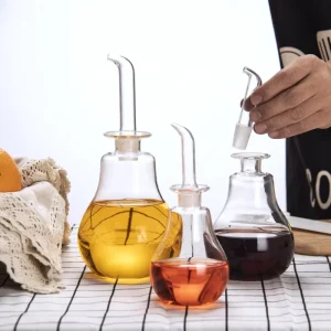 Borosilicate Glass Olive Oil Bottles and Vinegar Glass Bottle Oil Glass Pot