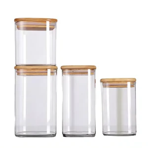 Borosilicate Glass Sealed Canister for Spices Grains Coffee Beans Sugar & Snacks