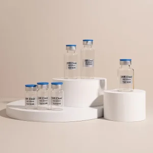 Borosilicate Glass Sterile Tubular Vial Amber Clear Matte Finish Empty Medicine Vial with Rubber Stopper for Pharmaceutical Use