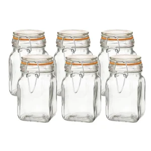 Borosilicate Glass Storage Jar with Airtight Lid for Cookies Candy Honey and Spices