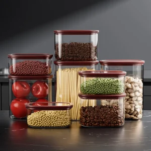Borosilicate Glass Storage Jars for Spices, Coffee Beans, and Grains, Airtight and Moisture-Proof