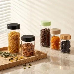 Borosilicate Glass Tube Jam Jar Spice Jar Sauce Bottle Airtight Food Grade Clear Glass