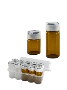 Boxed Empty Cylindrical Glass Vials for Medical Aesthetic Cosmetic Use Rubber Stoppers Bayonet Closures Serum Lyophilized Powder