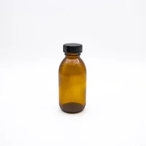 Brown Amber Round Light-Proof Glass Bottles for Syrup and Liquid Medicine