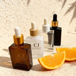 Brown Glass Oil and Dropper Bottles 50ml 100ml for Cosmetic and Skincare Packaging Without Logo