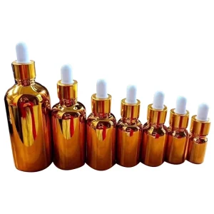 Brown or Amber Frosted Glass Dropper Bottle 10ml 20ml 30ml 50ml with Child-Proof Black Spiral Dropper