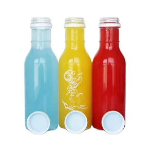 Bulk Clear Glass Drink Bottles With Tamper Proof Anti theft Caps Custom Labels Available for Soda Juice and Coffee Packaging
