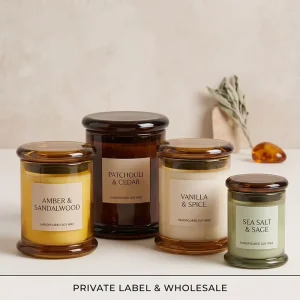 Bulk Empty Candle Jars 4OZ 8OZ 10OZ 14OZ Glass Containers With Lids For Candle