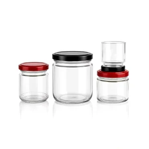Bulk Order Transparent Glass 500ml Glass Storage Jars Metal Lid Airtight for Dry Goods
