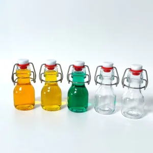 Bulk Supply Wine Juice Milk Beverage Glass Bottle Durable Cap Swing Glass Bottle With Locked Flip Top for Home Kitchen Pantry