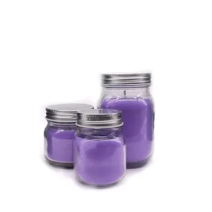 C06T Factory Direct Multi-Size Mason Jar Glass Soy Wax Scented Candle with Metal Lid